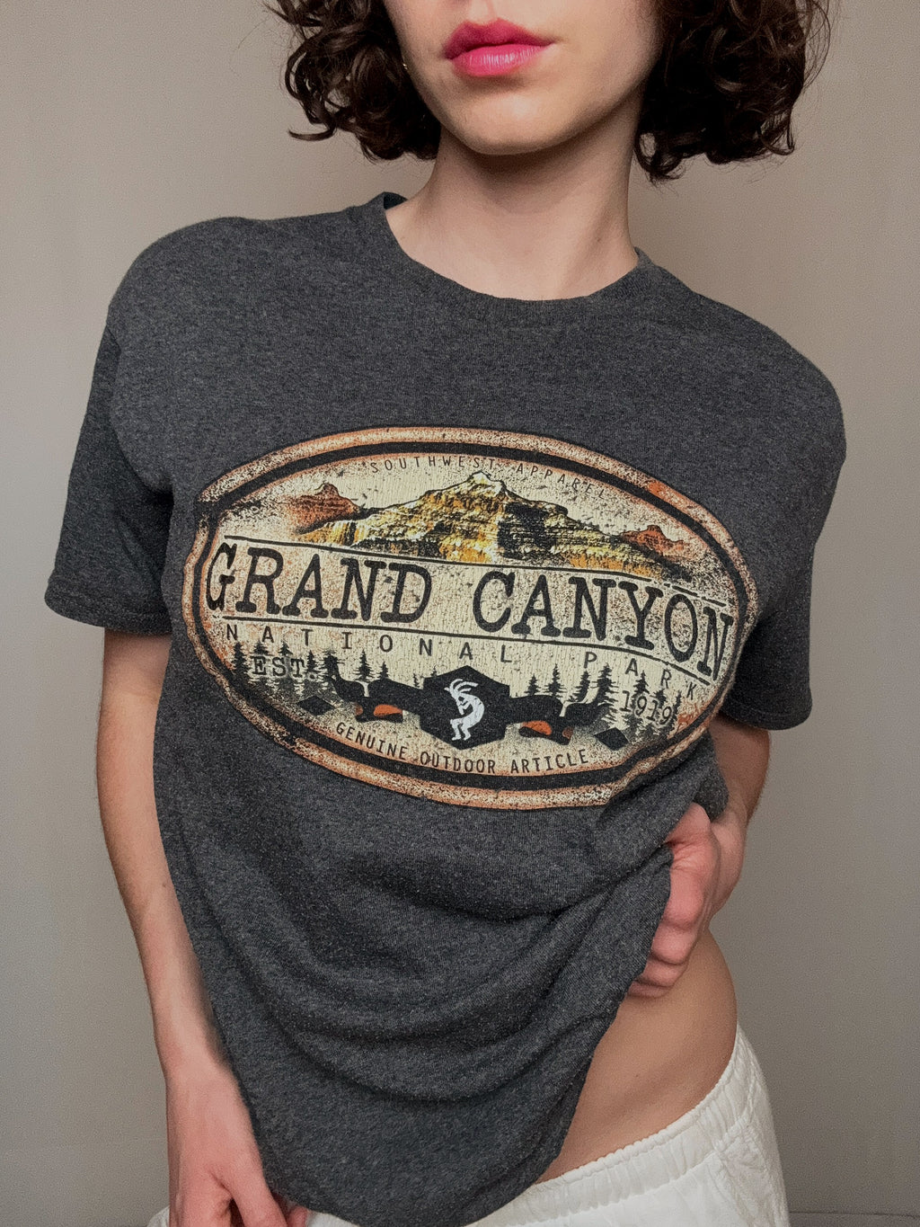 Graues Grand Canyon T-Shirt M Vintage