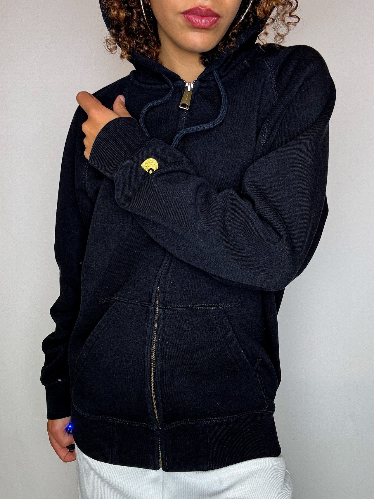 Hoodie zippé noir CARHARTT S vintage