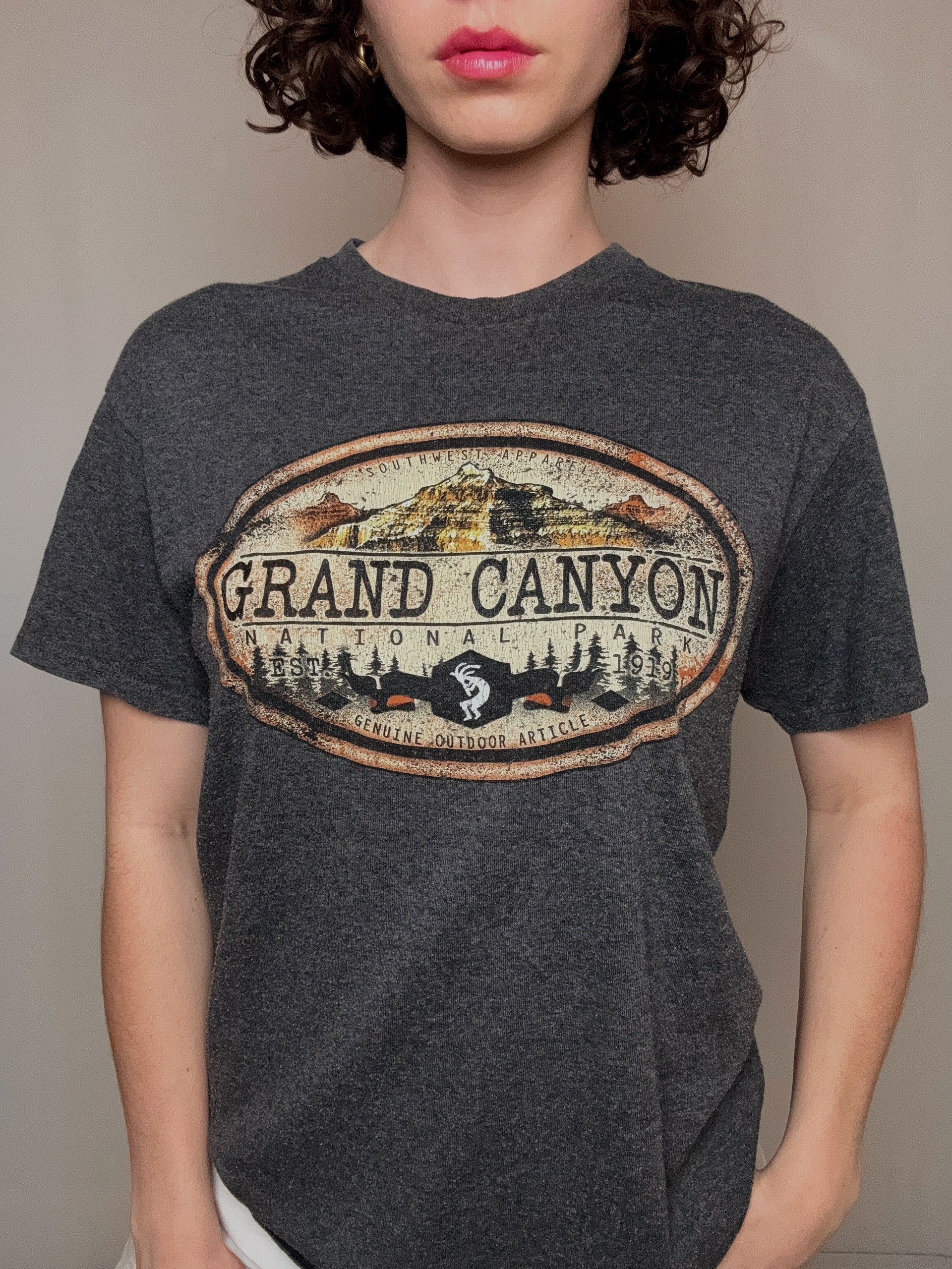 Graues Grand Canyon T-Shirt M Vintage