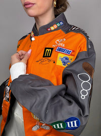 JH DESIGN x NASCAR M&amp;M's L orangefarbene Kollektionsjacke