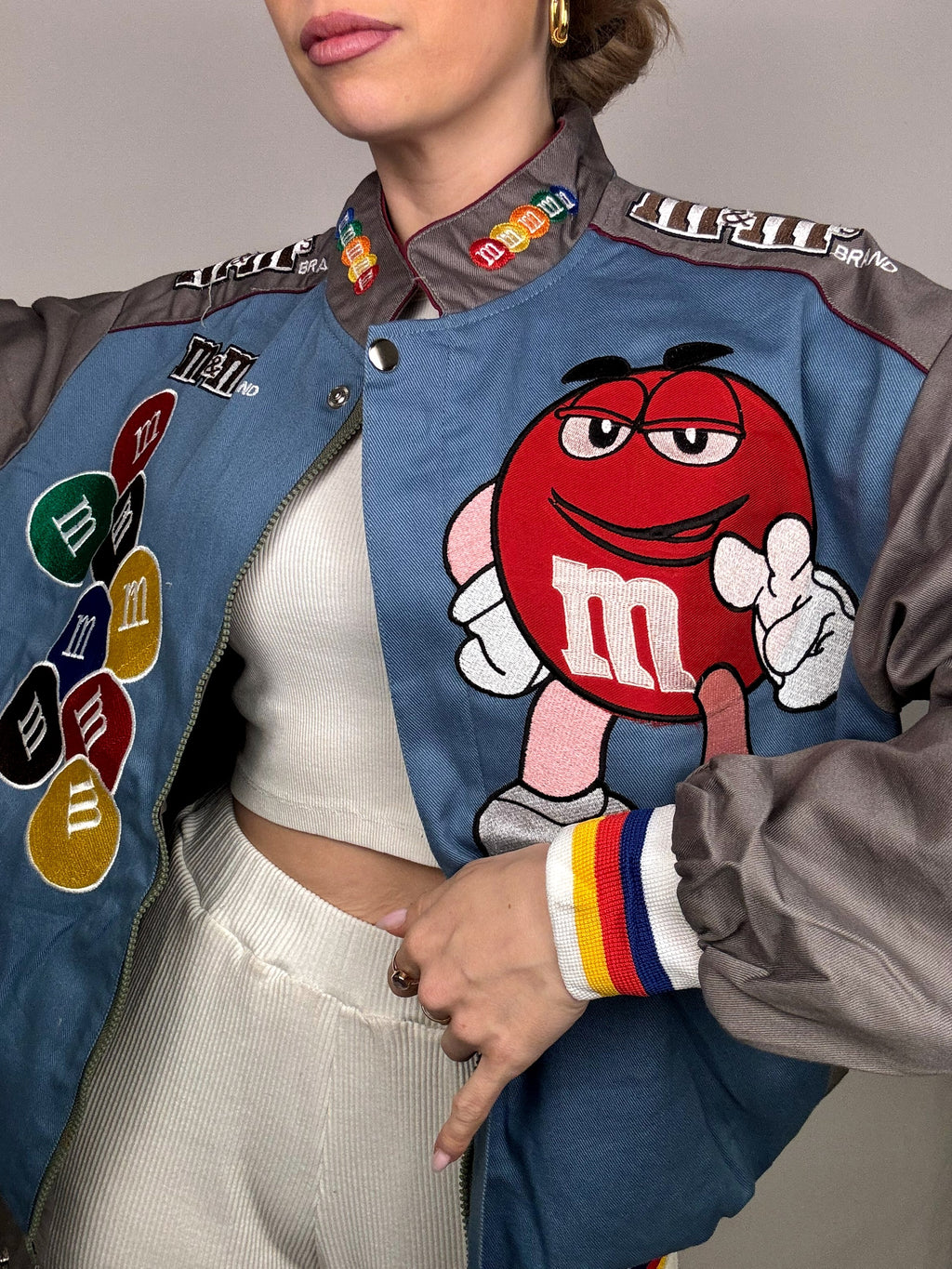 JH DESIGN x NASCAR M&amp;M's L blaue Kollektionsjacke