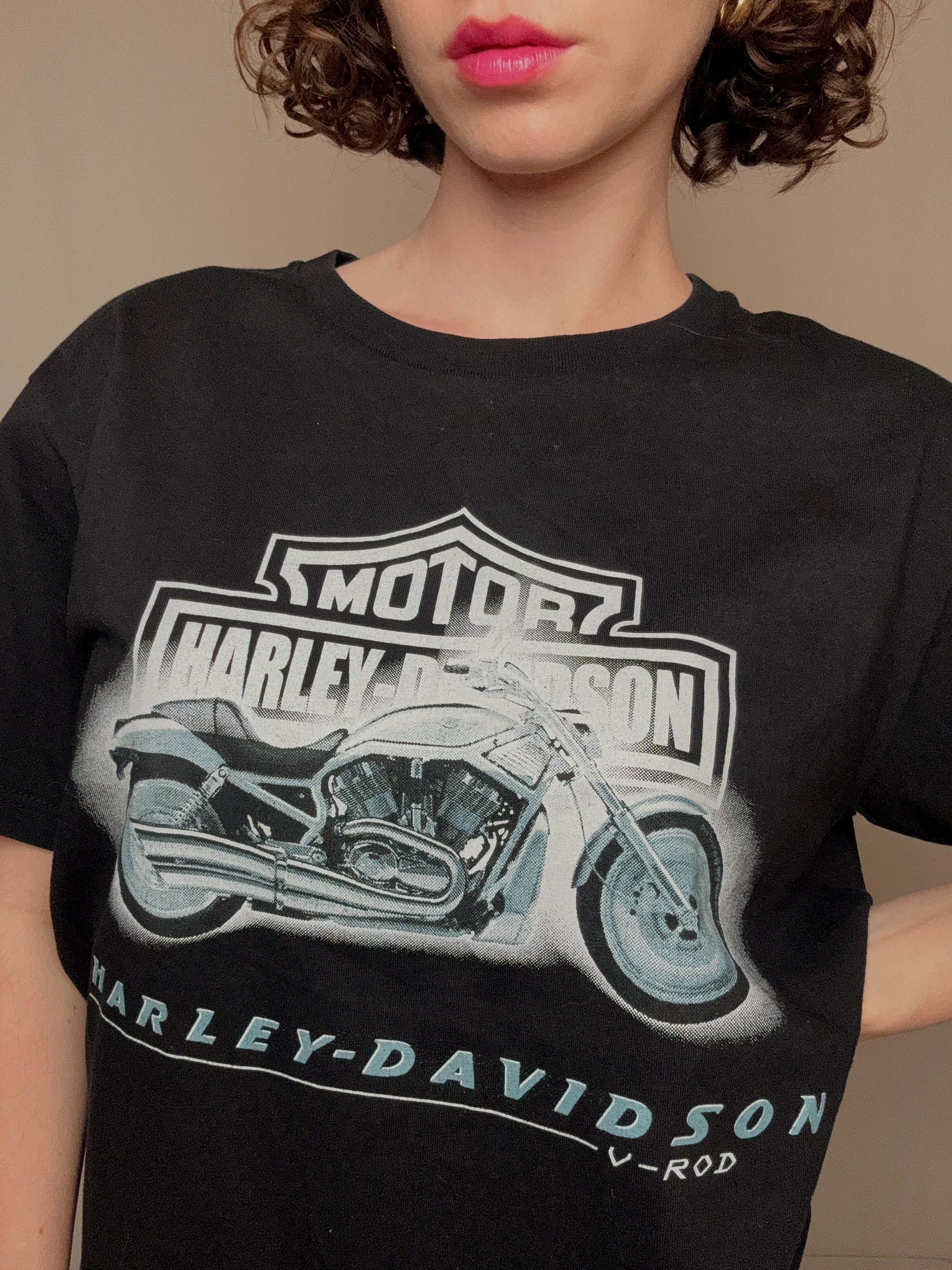 Schwarzes Vintage Harley Davidson T-Shirt L