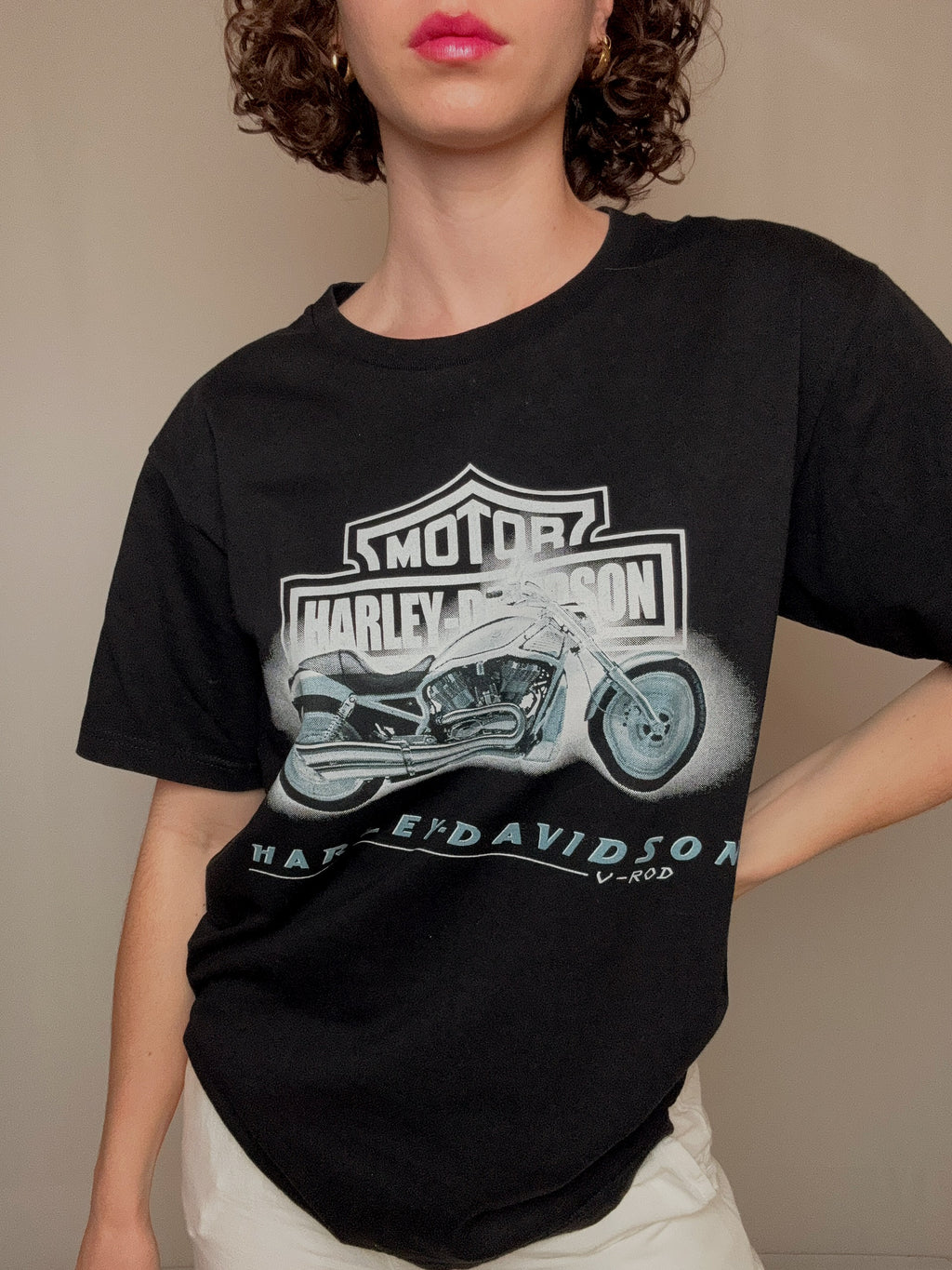 Schwarzes Vintage Harley Davidson T-Shirt L