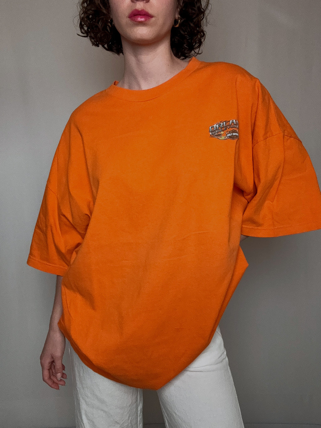 Oranges Harley-Davidson T-Shirt, Größe 3XL, Vintage