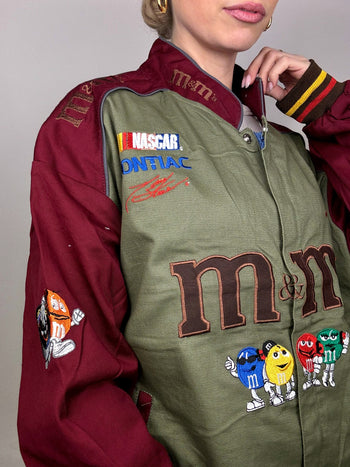 Veste de collection kaki et bordeau JH DESIGN x NASCAR M&M's XXL