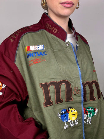 Veste de collection kaki et bordeau JH DESIGN x NASCAR M&M's XXL