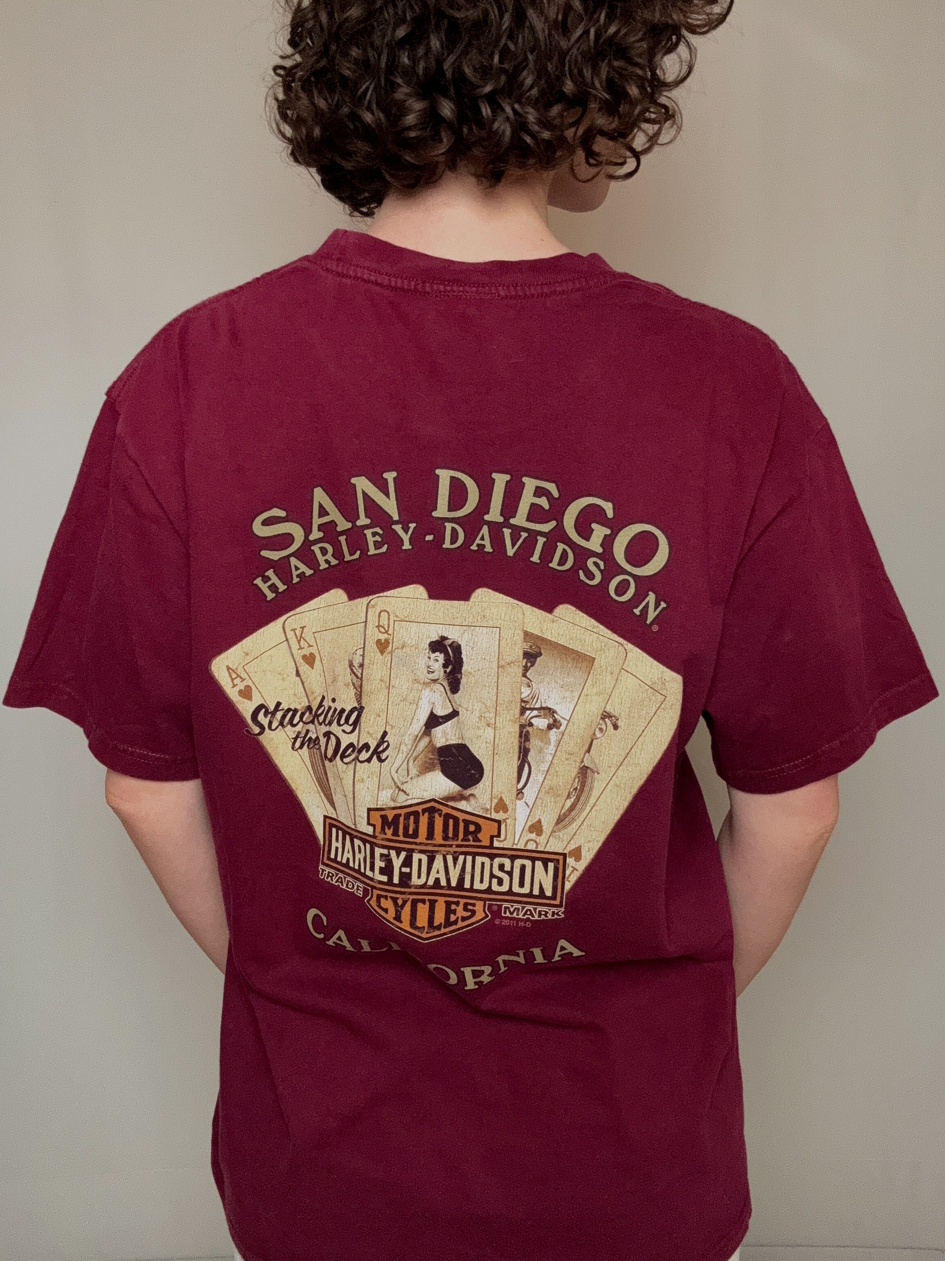 Burgundy Harley Davidson L vintage t-shirt