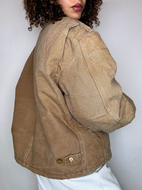 Vintage beige gefütterte CARHARTT-Jacke, Größe L