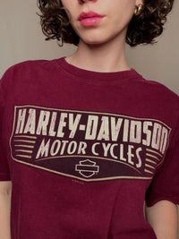 Burgundy Harley Davidson L vintage t-shirt
