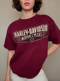 Burgundy Harley Davidson L vintage t-shirt