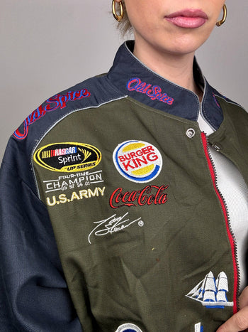 Veste de collection kaki et marine CHASE AUTHENTICS x NASCAR Old spice L