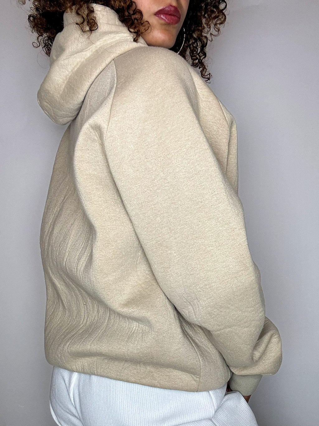 CARHARTT M Vintage-beige dicker Zip-Up-Hoodie