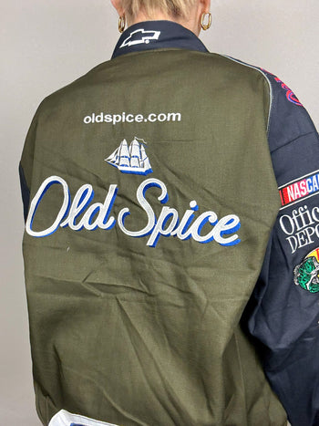 Veste de collection kaki et marine CHASE AUTHENTICS x NASCAR Old spice L