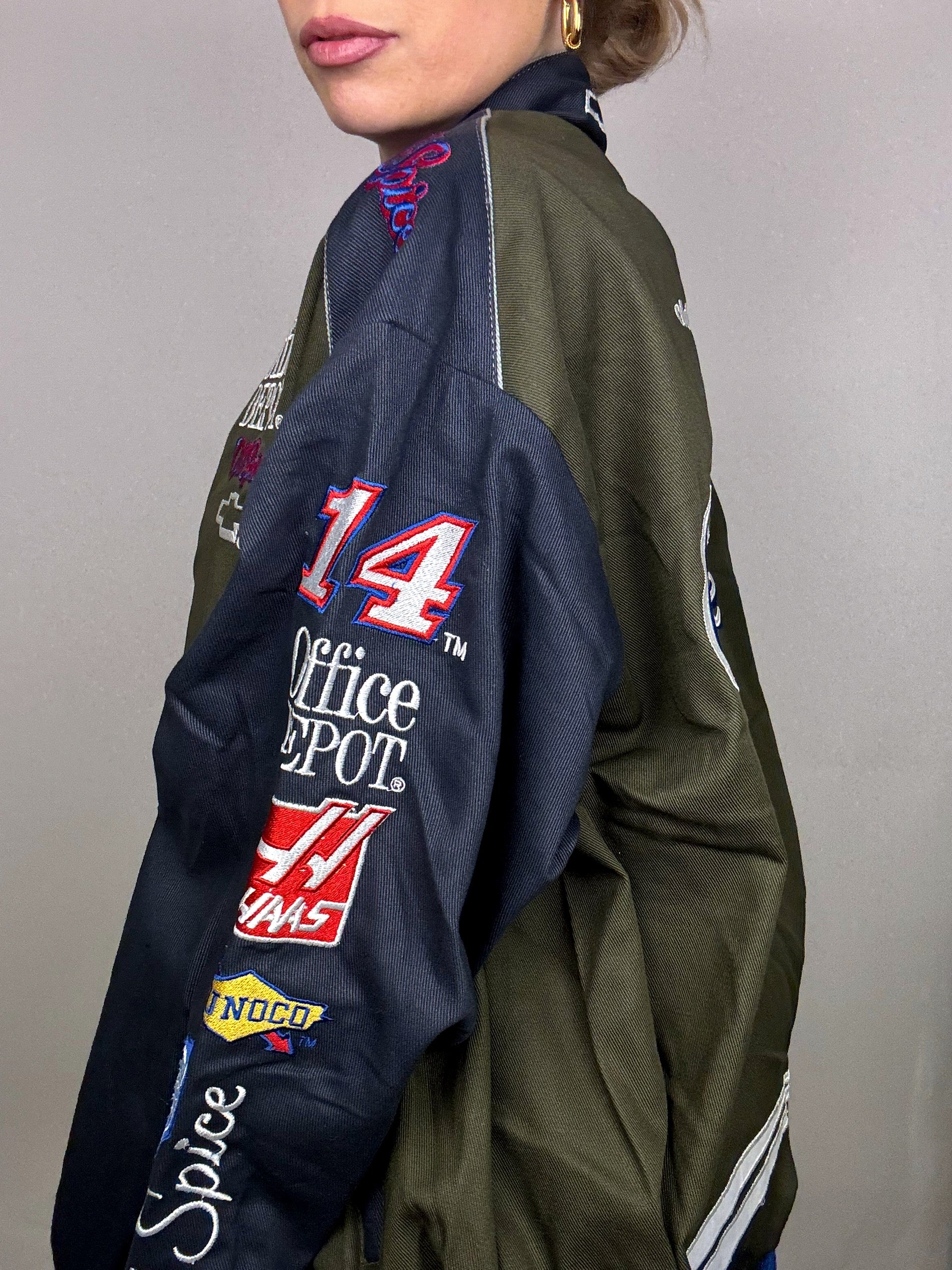 CHASE AUTHENTICS x NASCAR Old Spice Khaki and Navy Collector's Jacket L