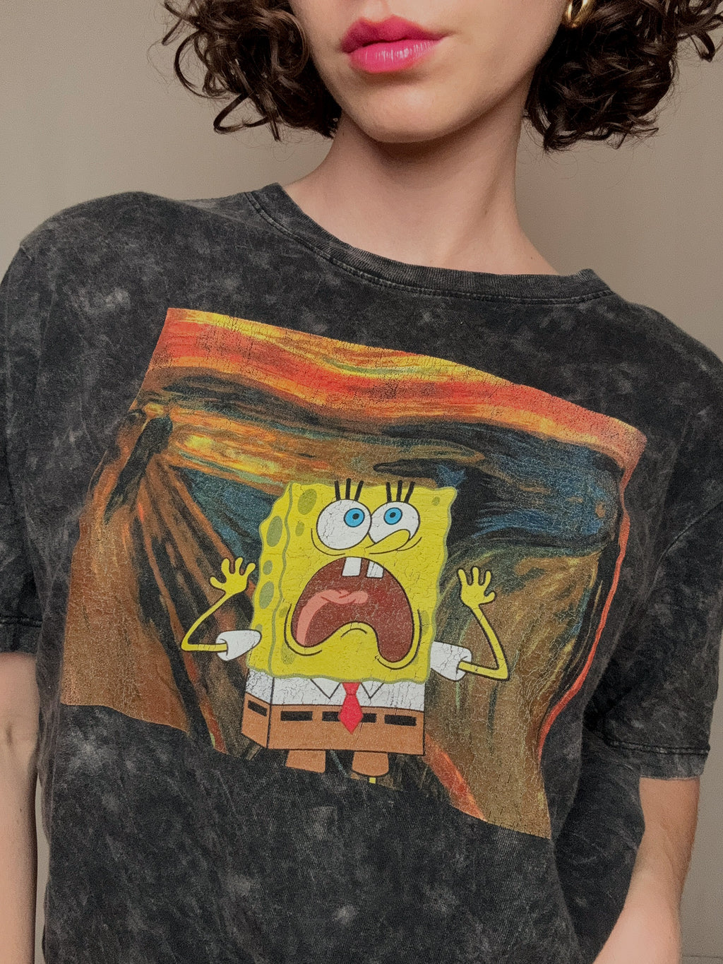 SpongeBob x The Scream T-Shirt Vintage