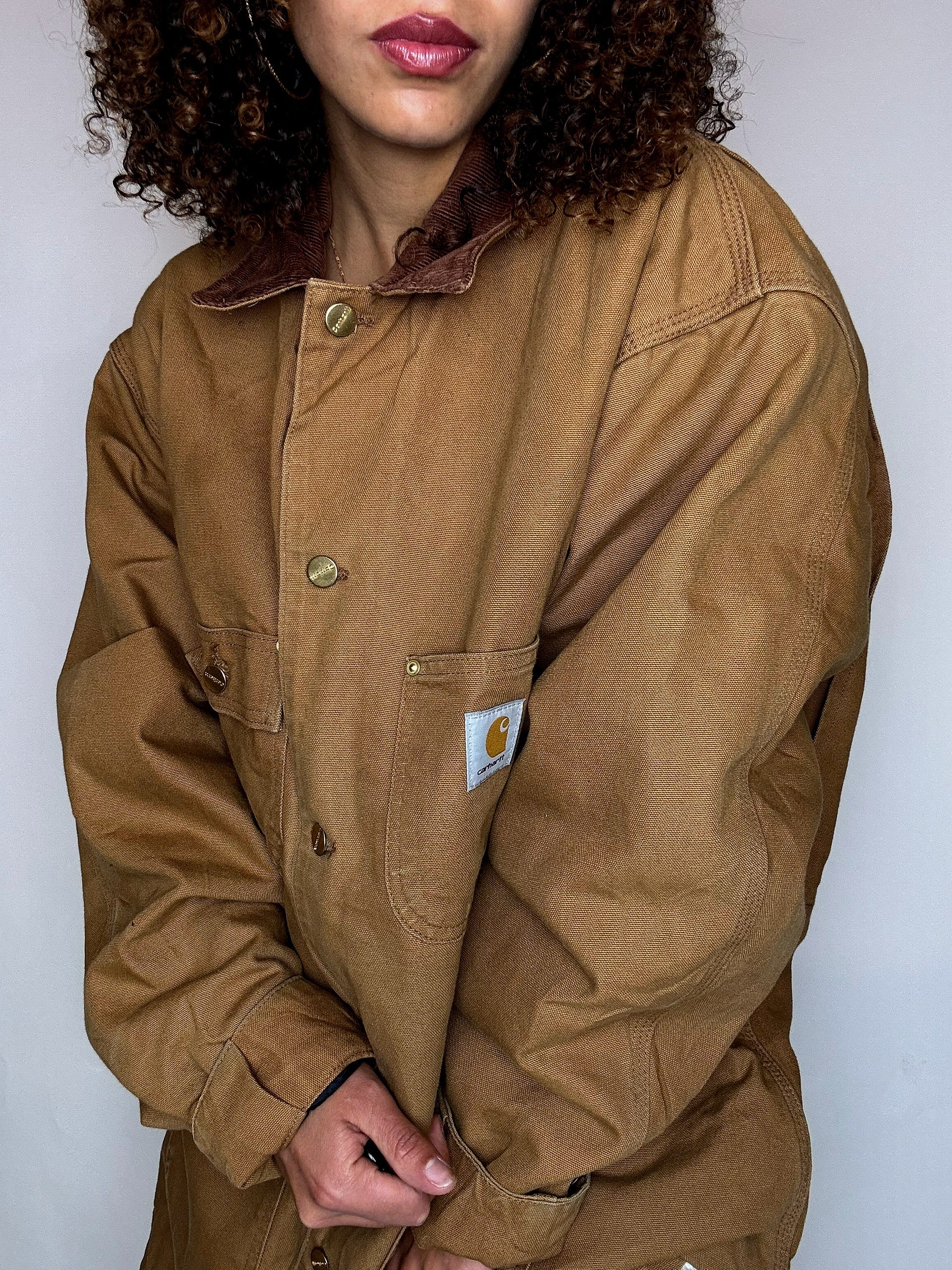CARHARTT vintage beige lined jacket XL