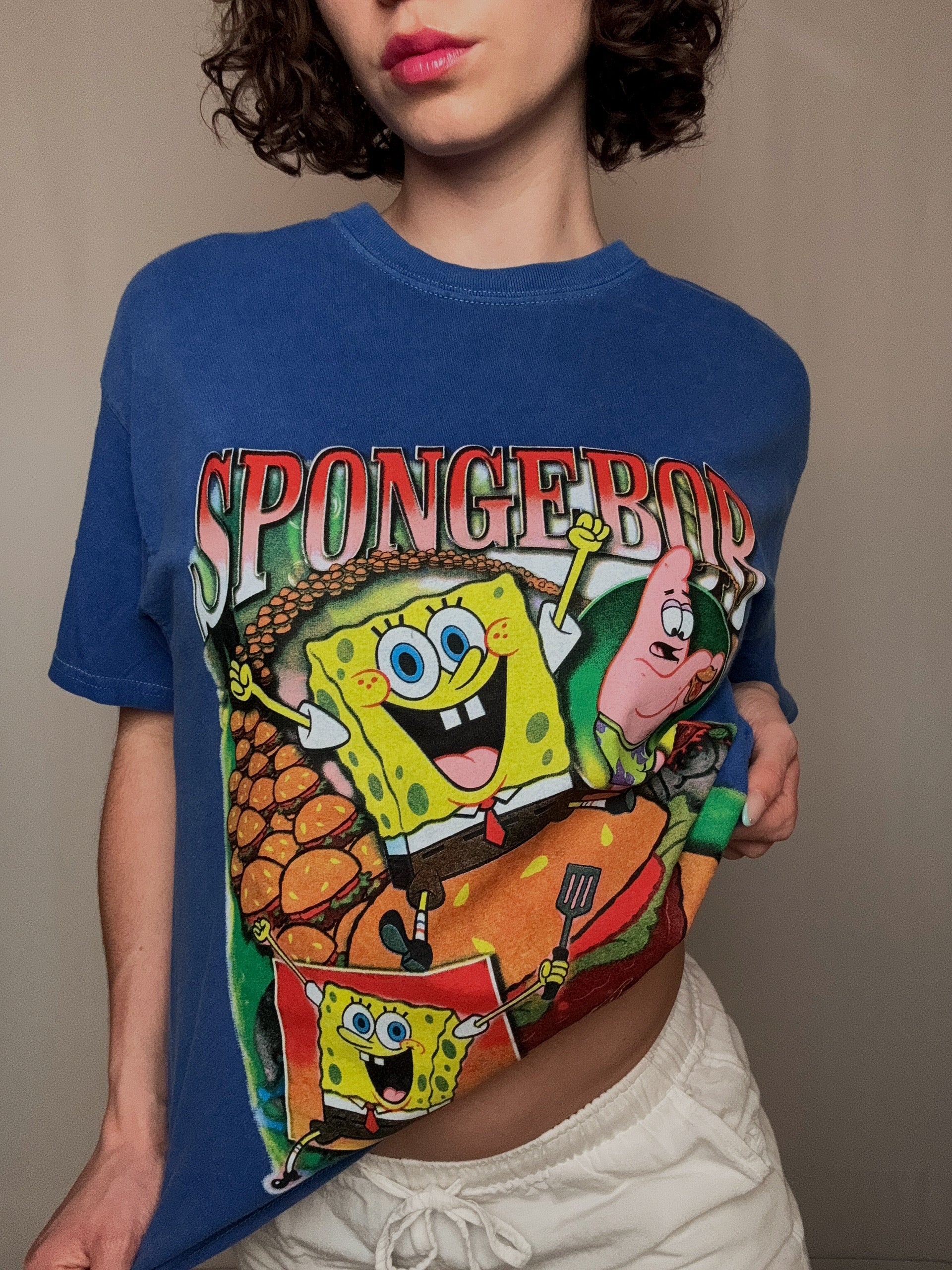 SpongeBob blue T-shirt, vintage L