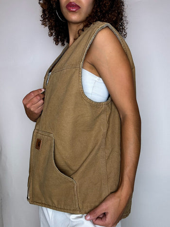 Gilet doublée beige CARHARTT L vintage