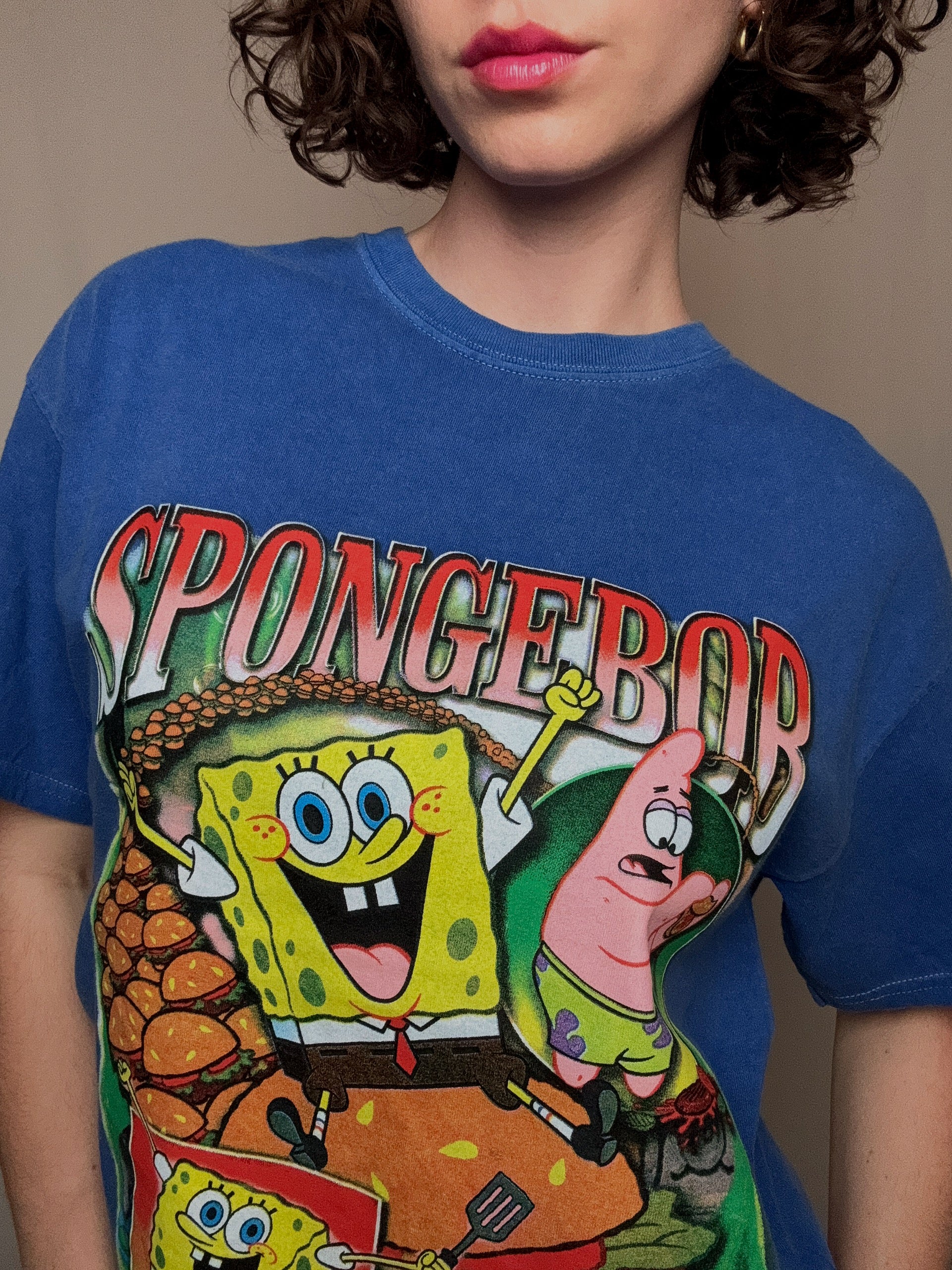 SpongeBob blue T-shirt, vintage L