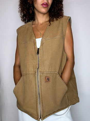 Gilet doublée beige CARHARTT L vintage