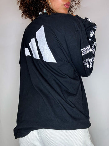 Tee shirt manche longue noir ADIDAS L vintage