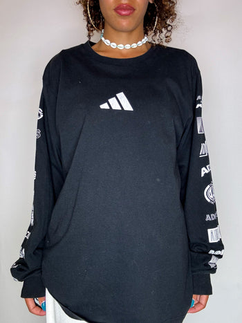 Tee shirt manche longue noir ADIDAS L vintage