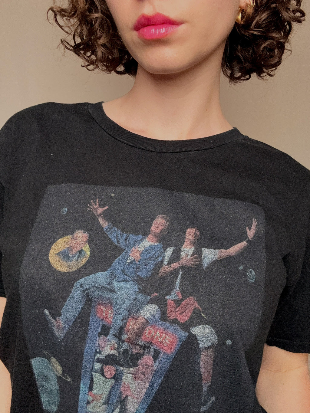Black T-shirt Bill & Ted's Excellent Adventure Size L vintage