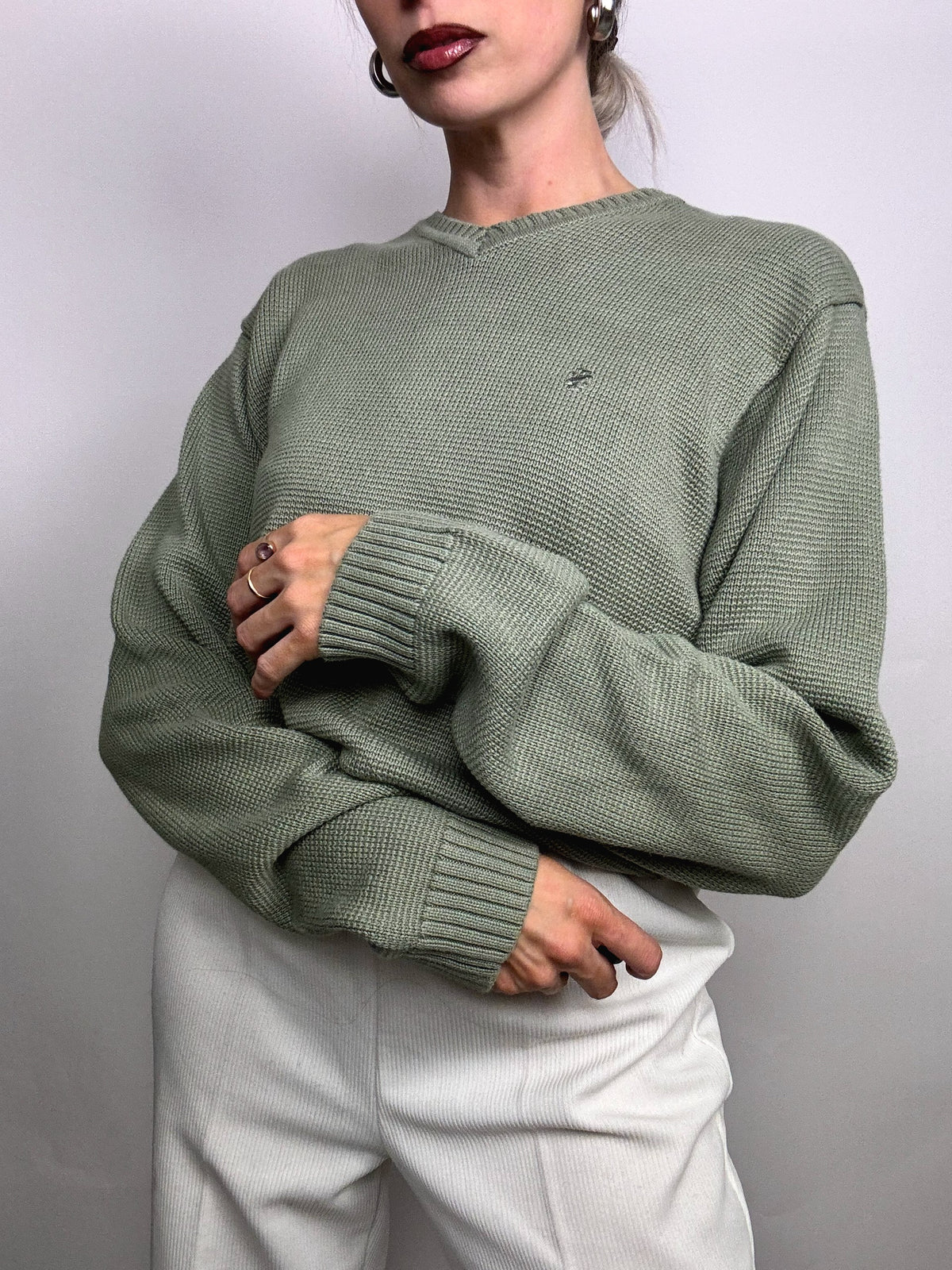 Vintage green knit sweater