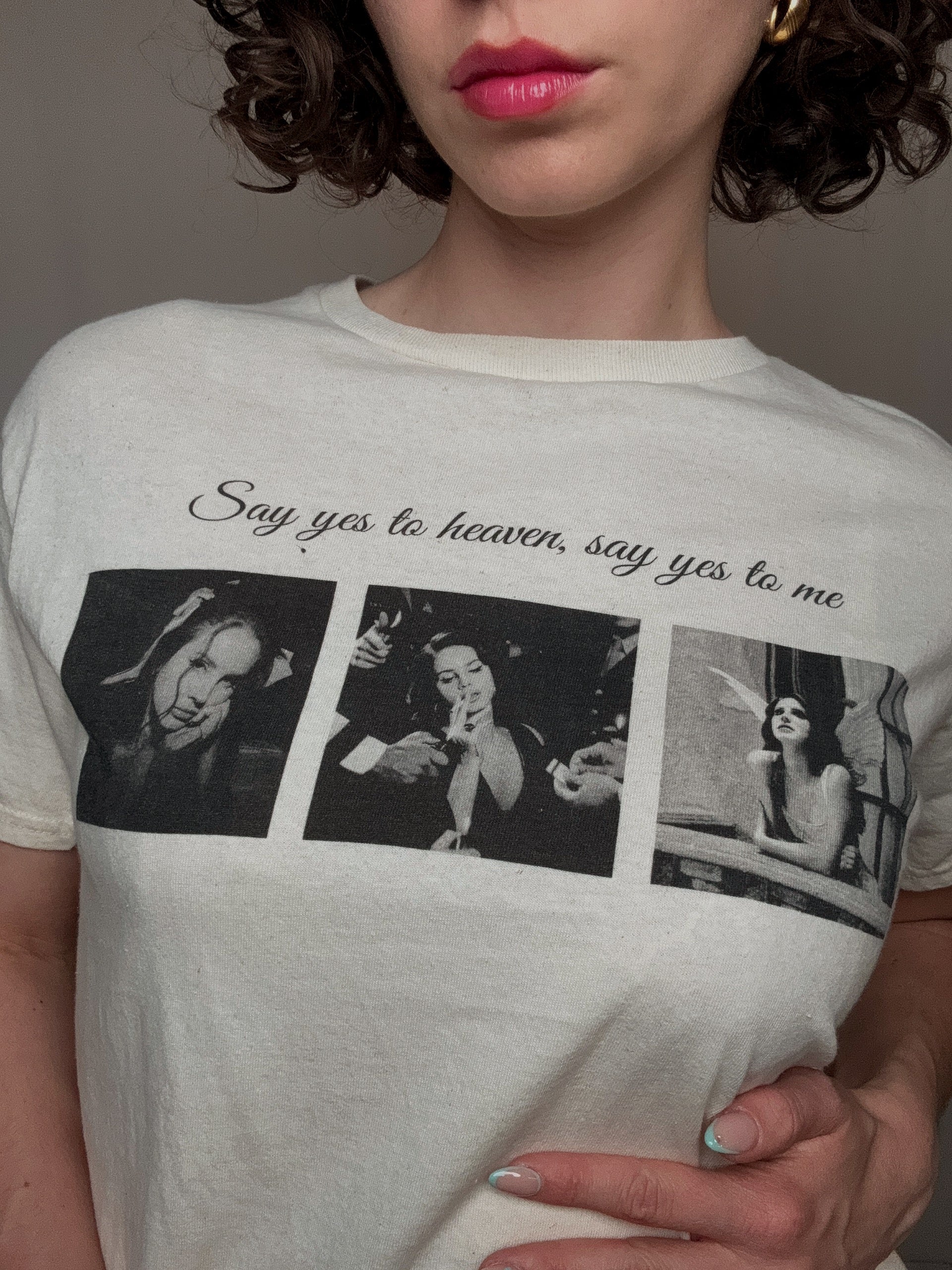 Lana Del Rey Cream T-shirt L Vintage
