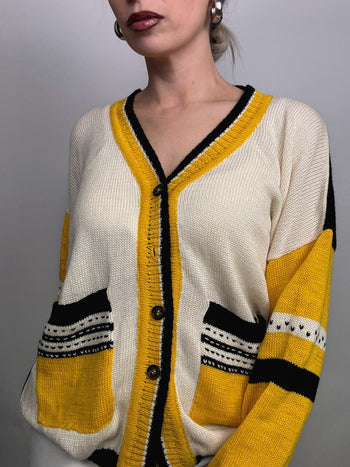 Cardigan en maille vintage