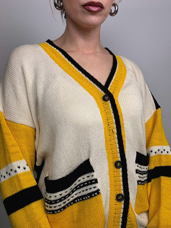 Cardigan en maille vintage