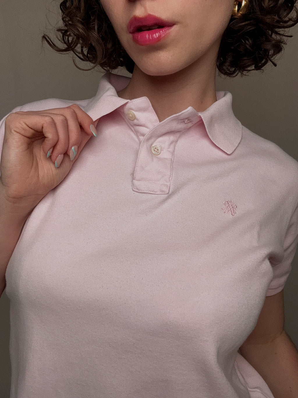 Polo rose Abercrombie S vintage