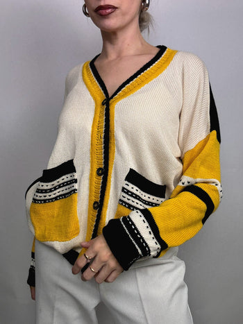 Cardigan en maille vintage