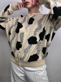 Vintage cream wool cardigan