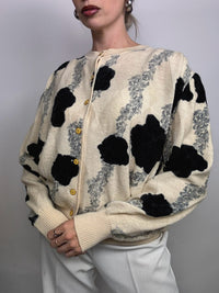 Vintage cream wool cardigan