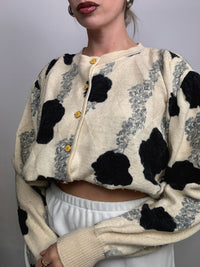 Vintage cream wool cardigan