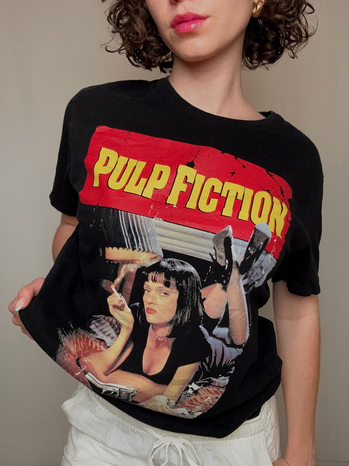 Tshirt noir Pulp Fiction L vintage