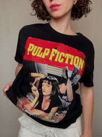 Schwarzes Pulp Fiction L Vintage T-Shirt