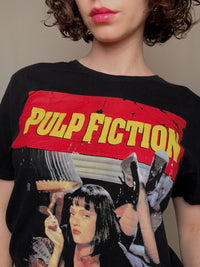 Schwarzes Pulp Fiction L Vintage T-Shirt