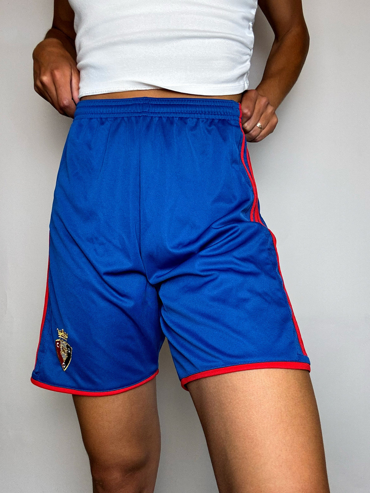 ADIDAS S vintage blue sports shorts