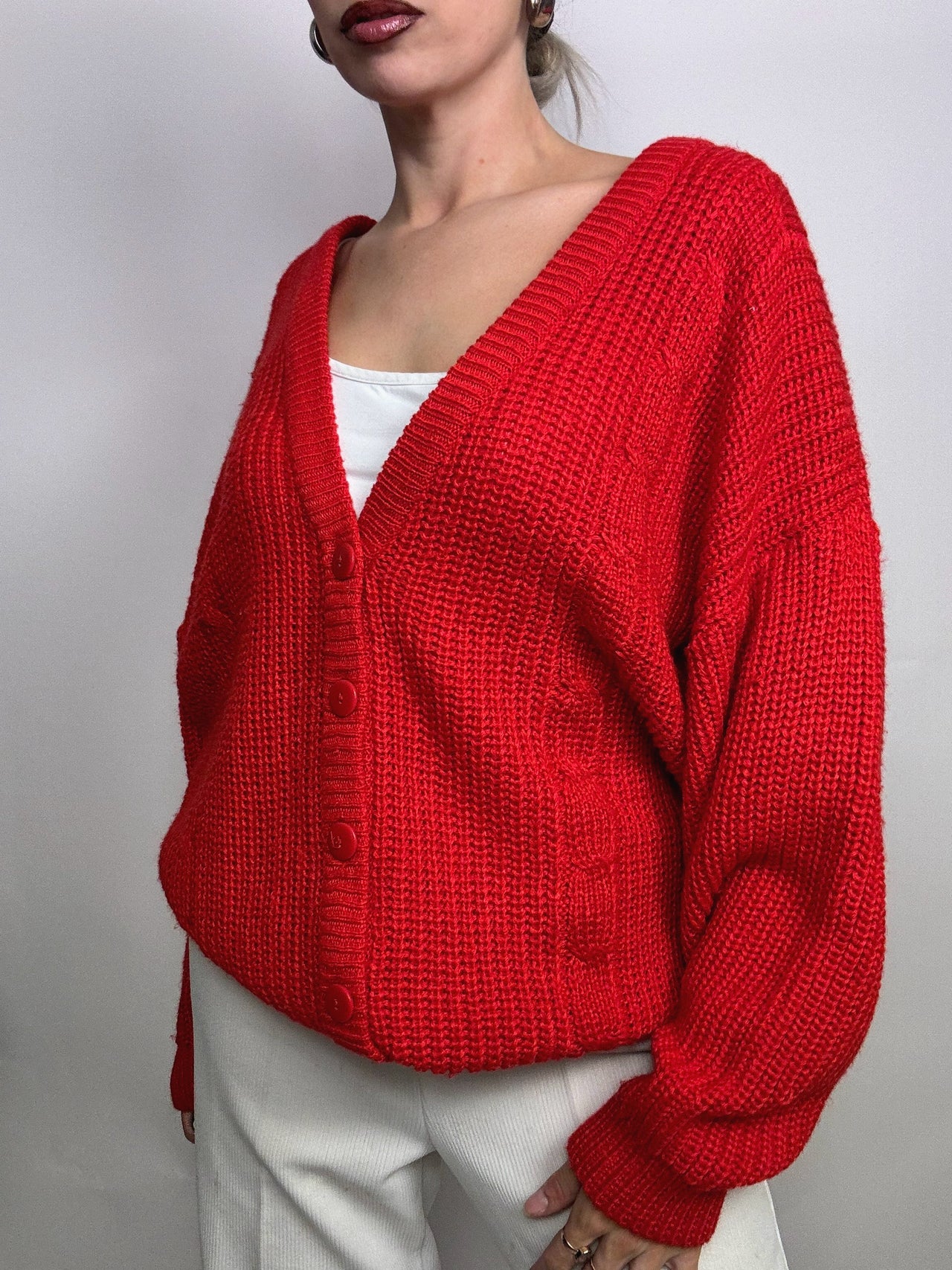 Cardigan en maille vintage