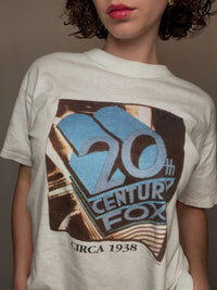 Vintage weißes T-Shirt Century Fox, Größe L
