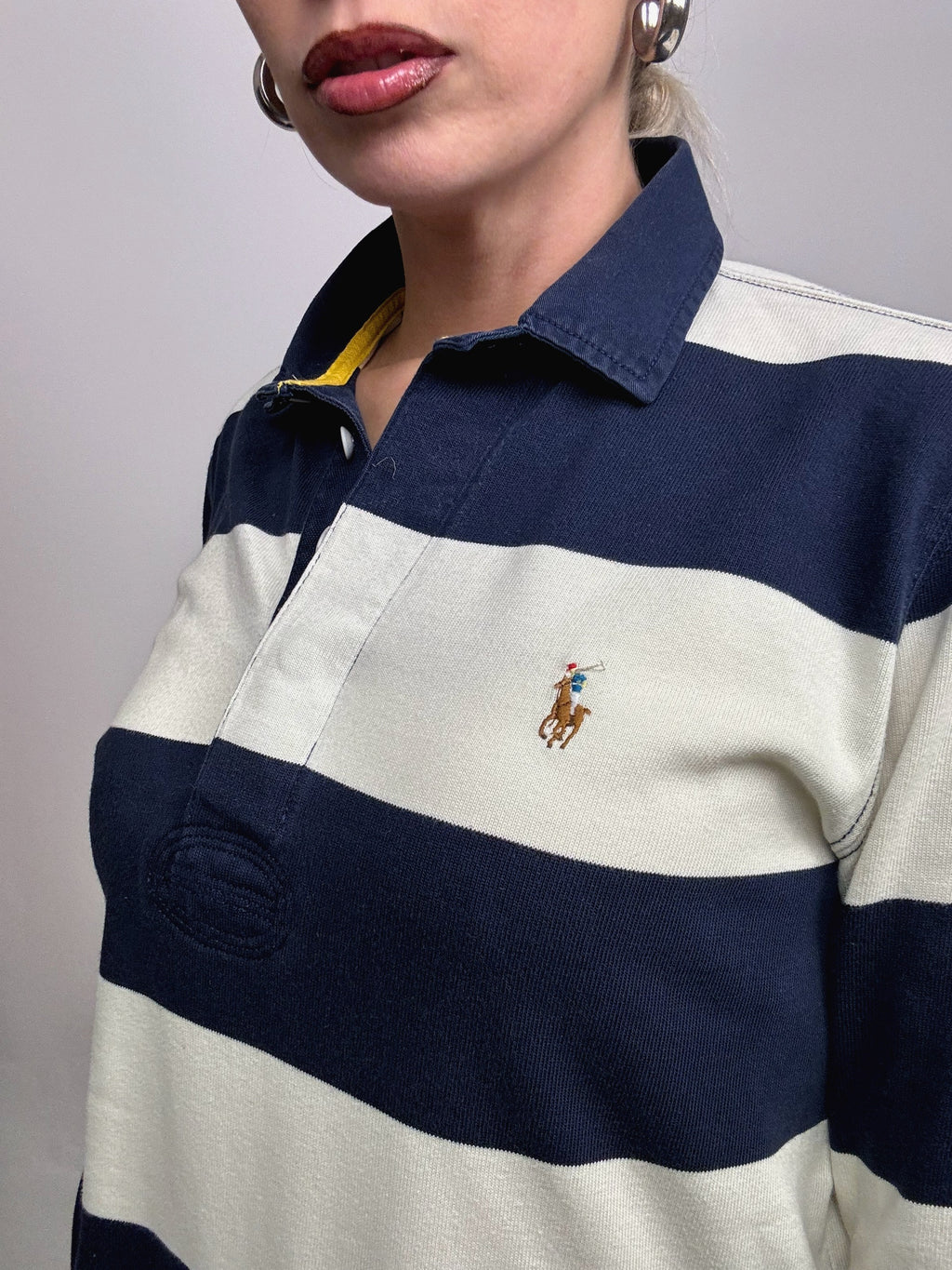 Polo manche longue rayé RALPH LAUREN