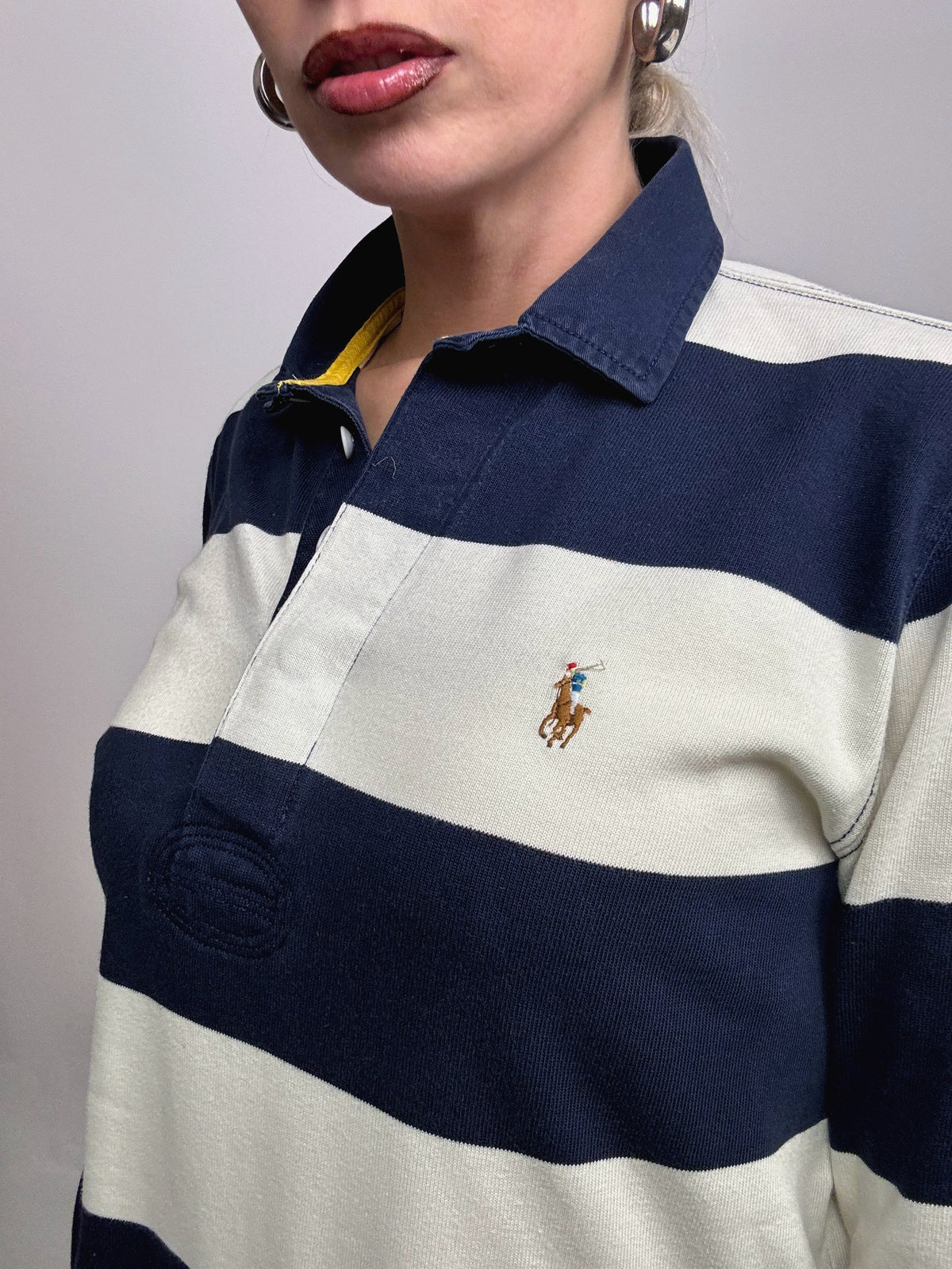 Polo manche longue rayé RALPH LAUREN