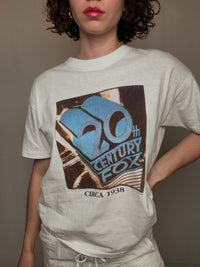 Vintage weißes T-Shirt Century Fox, Größe L