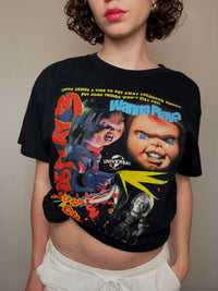 Schwarzes Chucky T-Shirt Größe L Vintage