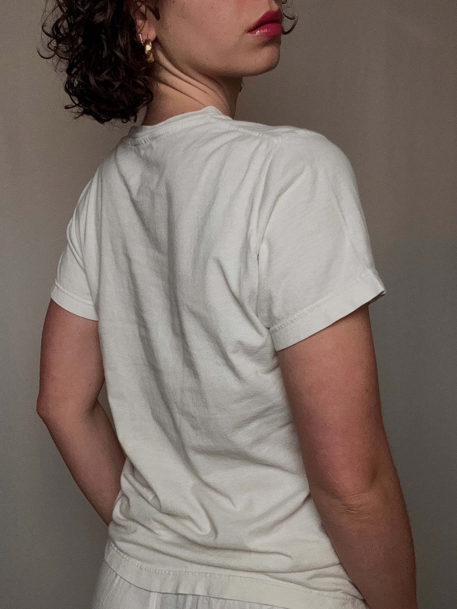 Tshirt blanc Beverly Hills S vintage