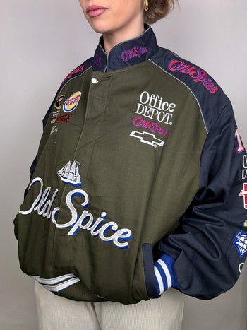 Veste de collection kaki et marine CHASE AUTHENTICS x NASCAR Old spice L