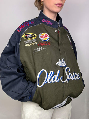 Veste de collection kaki et marine CHASE AUTHENTICS x NASCAR Old spice L