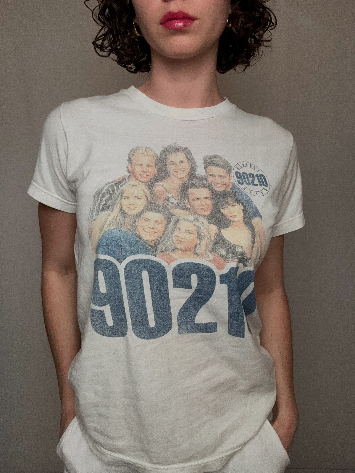 Tshirt blanc Beverly Hills S vintage